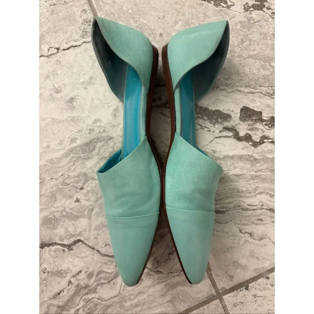 Jenni Kayne, D'Orsay suede Flat in sky, Sz 37 $495